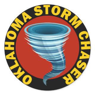 Oklahoma Storm Chaser Classic Round Sticker