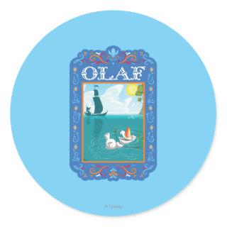 Olaf | Floating in the Water Classic Round Sticker
