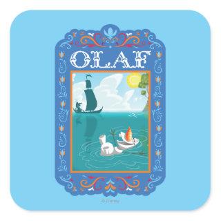 Olaf | Floating in the Water Square Sticker