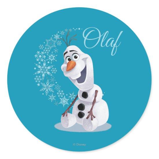 Olaf | Wave of Snowflakes Classic Round Sticker