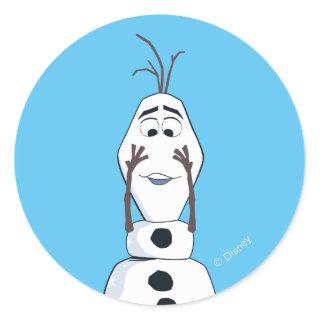 Olaf With No Nose Classic Round Sticker