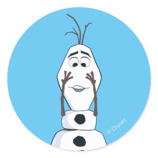 Olaf With No Nose Classic Round Sticker