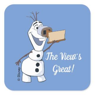 Olaf With Viewfinder Nose Square Sticker