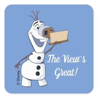 Olaf With Viewfinder Nose Square Sticker