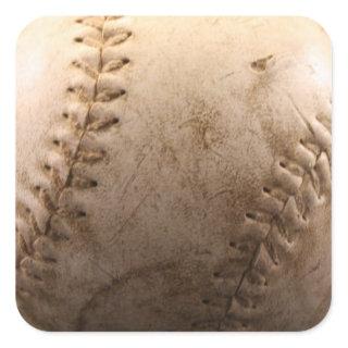 Old Baseball Square Sticker