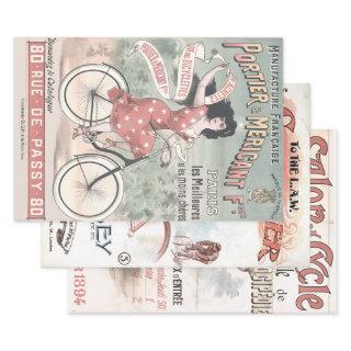 OLD BICYCLE POSTERS HEAVY WEIGHT DECOUPAGE  SHEETS