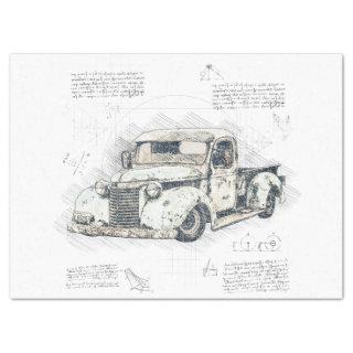 Old Chevrolet Retro Classic Truck Decoupage Tissue Paper