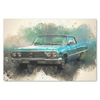 Old Classic Car Decoupage Tissue Paper