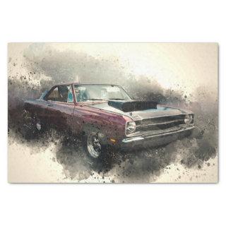 Old Classic Car Decoupage Tissue Paper