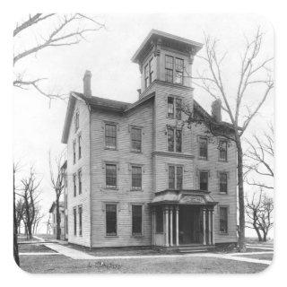 Old College, Evanston, built in 1855 Square Sticker