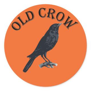 old crow classic round sticker
