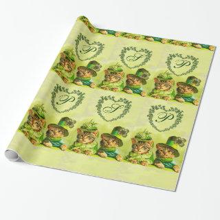OLD FASHION ST.PATRICK'S DAY CATS HEART MONOGRAM