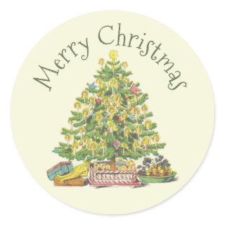 Old Fashioned Christmas Classic Round Sticker