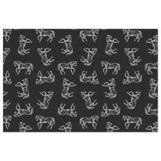 Old Fashioned Horses Print Pattern Farm Animal Art Tissue Paper