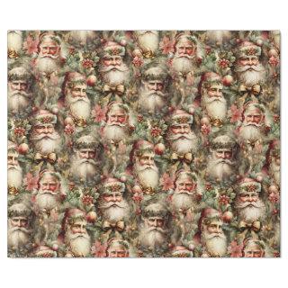 Old Fashioned Santa's With Wreaths