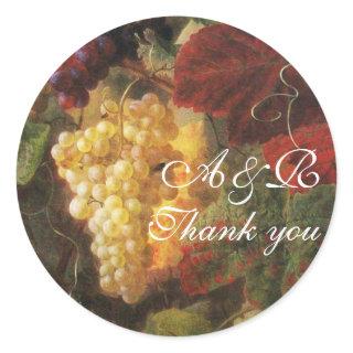 OLD GRAPE VINEYARD WINE TASTING PARTY,Thank You Classic Round Sticker