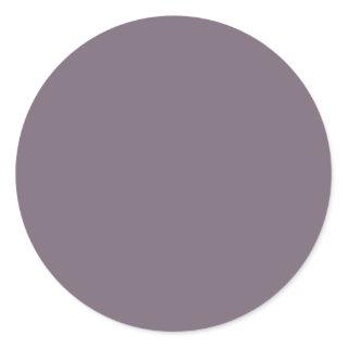 Old Lavender Solid Color Classic Round Sticker