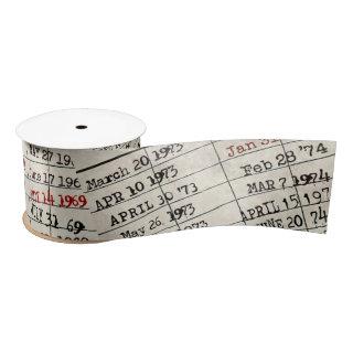 Old Library Card Collection  Satin Ribbon
