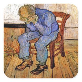 Old Man in Sorrow by Vincent van Gogh 1890 Square Sticker