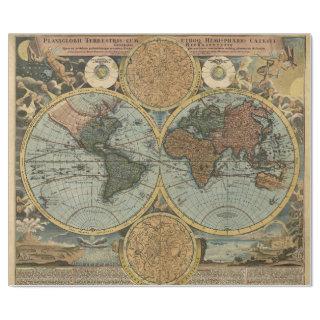 Old Map of Ancient World Vintage Cartography