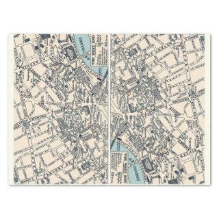 Old Map of London Decoupage Tissue Paper