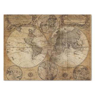 old map tissue paper