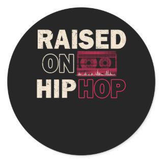 Old Music Rap Childhood Vintage Hip Hop Bass Classic Round Sticker