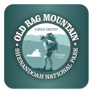 Old Rag Mountain (rd) Square Sticker