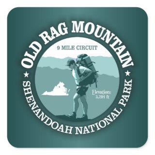 Old Rag Mountain (rd) Square Sticker