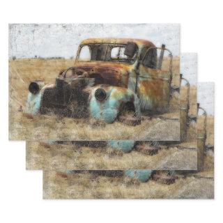 Old Rusted Vintage Truck Decoupage  Sheets
