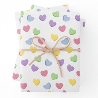 Old School 90s Valentine’s Candy Colored Hearts  Sheets