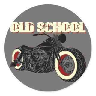 Old School Bobber-3 Classic Round Sticker