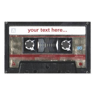 Old School Cassette w/ Customizable Text Sticker