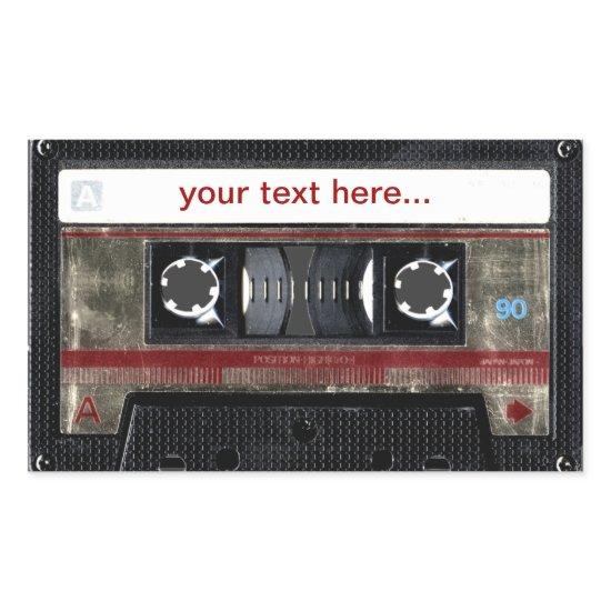 Old School Cassette w/ Customizable Text Sticker
