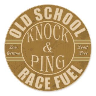 old school drag race fuel classic round sticker