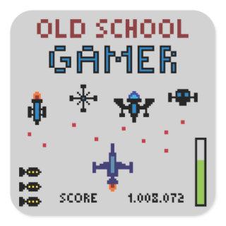 Old School Gamer - Spaceship - Sticker