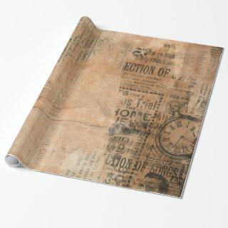 Old Torn Vintage Newspaper One
