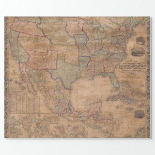 Old U.S. Map Rolled  Gift Wrap
