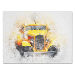 Old Vintage Classic Car Decoupage Tissue Paper