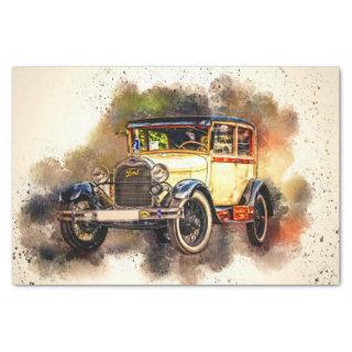 Old Vintage Classic Car Decoupage Tissue Paper