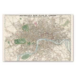 Old Vintage Whitbread's Map of London Great City Tissue Paper