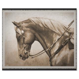 Old West Quarter Horse Sepia