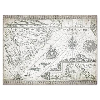 OLD WORLD DUTCH MAP TISSUE PAPER