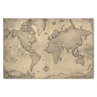 Old World Map  Tissue Paper