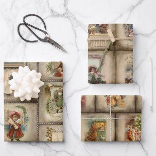 Old World Rustic Vintage Christmas Scenes  Sheets