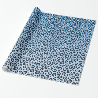Oldschool Leopard Print in Blue and White