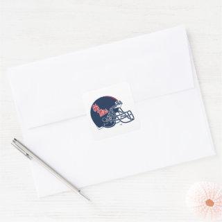 Ole Miss Football Helmet | Dark Blue Square Sticker