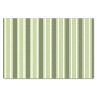 Olive and white candy stripes tissue paper