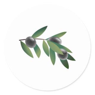 Olive Branch Classic Round Sticker