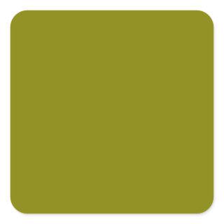 Olive Green 808000 Color, With Option to Add Image Square Sticker